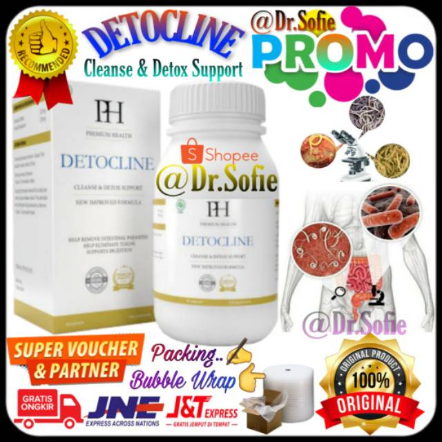 DETOCLINE ASLI ORIGINAL 100% ORI DETOC LINE BPOM OBAT PEMBASMI PARASIT TUBUH AMPUH OBAT ANTI PARASIT