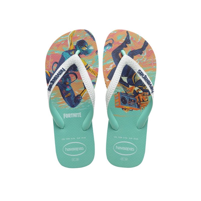Havaianas Flip Flop & Sandal Jepit Pria / Havaianas Man Top Fortnite FC - Green dew (hijau)
