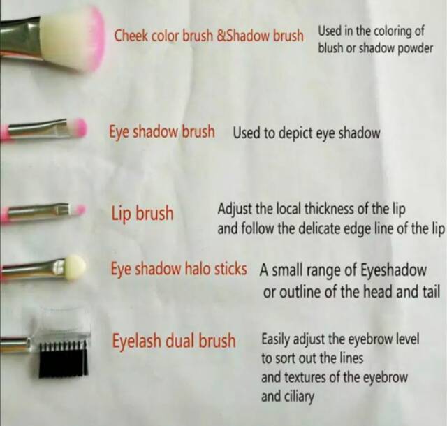 12.12 COD BEBAS ONGKIR !! KUAS RIAS KUAS MAKE UP SET 5 IN 1 PRAKTIS