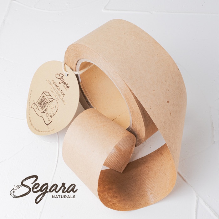 

Sale Gummed Tape / Lakban Air Kertas Kraft Non-Pe Zerowaste Compostable Limited