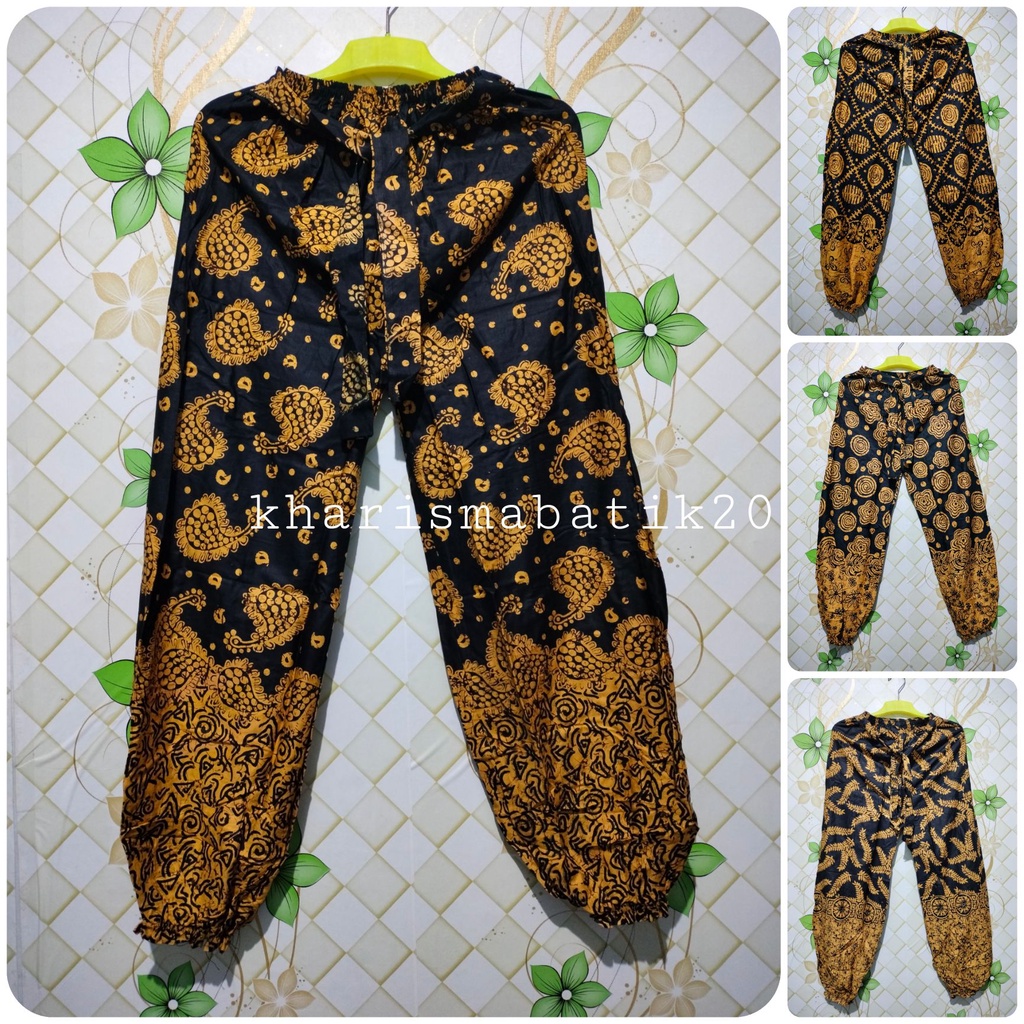 Celana batik Jogger/Aladin Pria Wanita bahan rayon