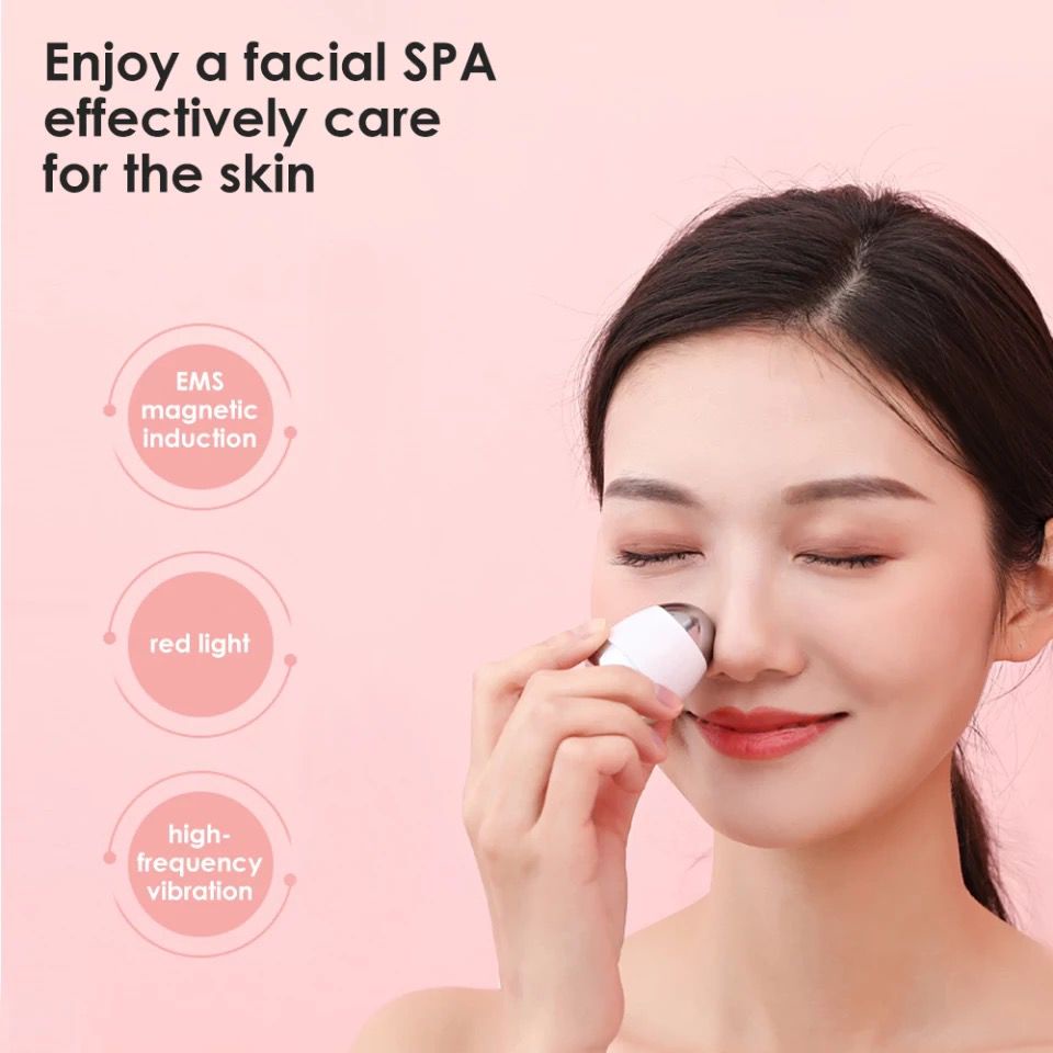 Telur Infared Ultrasonik Magnetik Facial Wajah Penghilang Kerut Alat Pijat Getar Mesoterapi Wajah F667