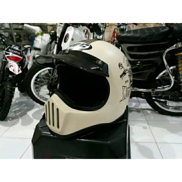 Helm Cakil HBC Cream Custom Motorcycles