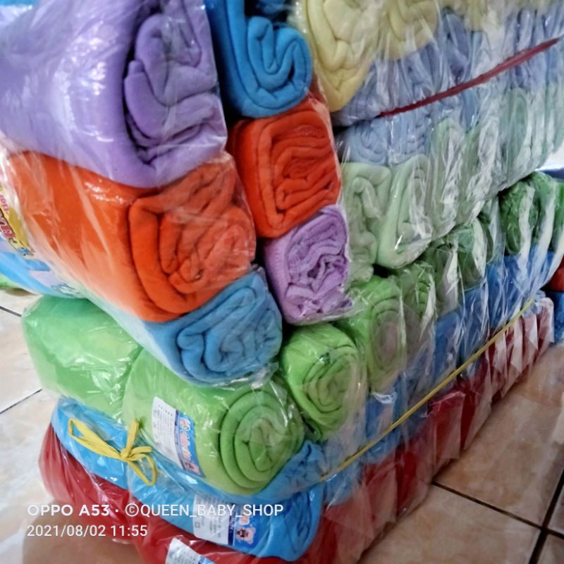 K-SH SNI 3 Lembar BEDONG POLOS Warna Jumbo Bedong Bayi Ilham Selimut Bayi