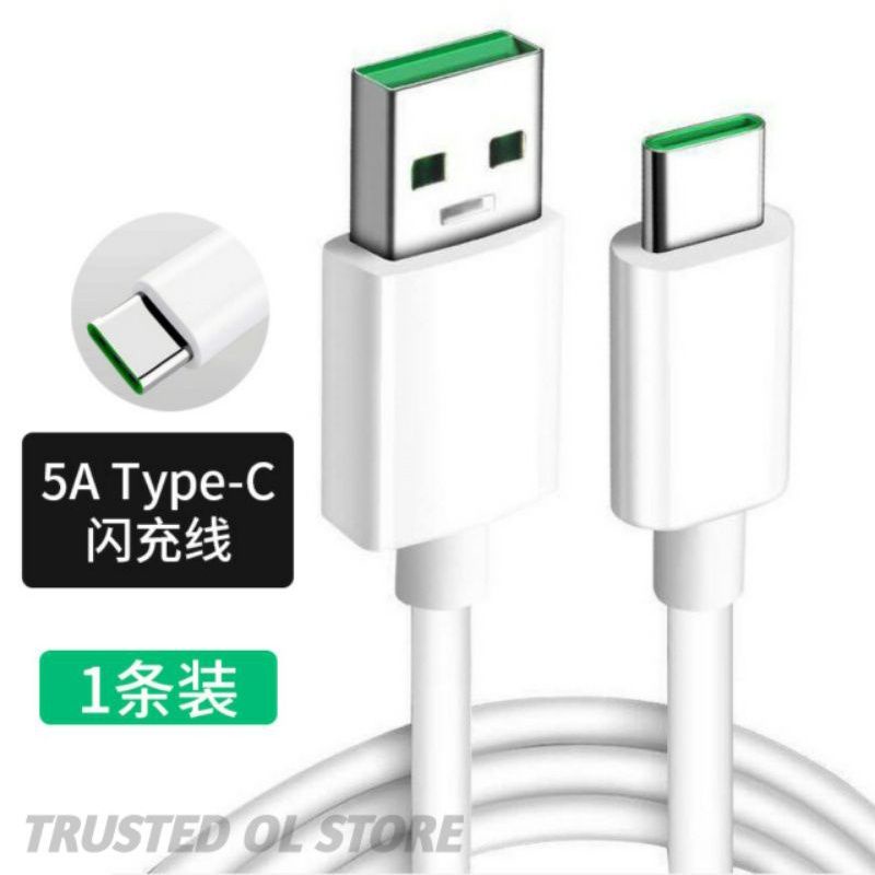 KABEL DATA OPPO VOOC TYPE C USB  FAST CHARGING ORIGINAL 100%