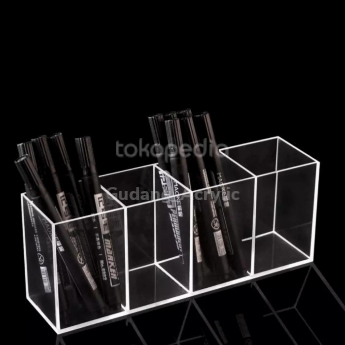 

Update Acrylic Pen Holder Uk.25X6.5X10Cm/Tempat Pensil Gilaa!!!