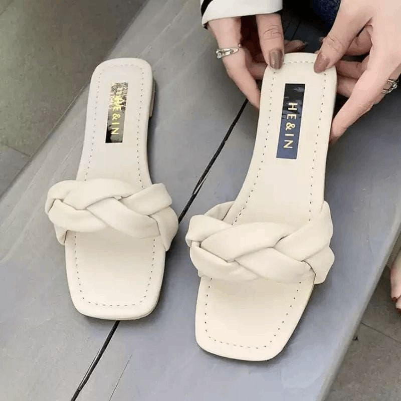 Sandal Wanita Sandal Teplek Slip Kepang