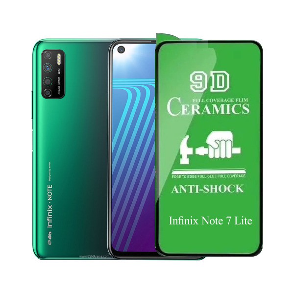 H8 Tempered Glass CERAMIC Full Cover BLUELIGHT ANTI RADIASI Anti Shock For Infinix Note 7 Lite