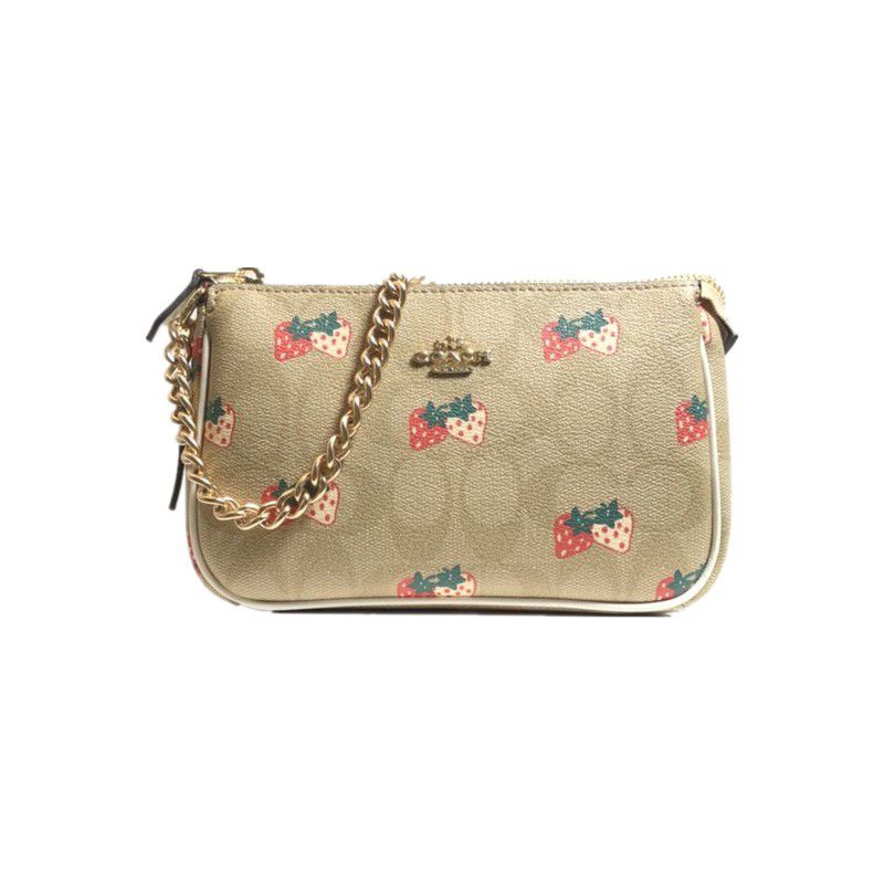 Coach Nolita 19 In Signature Canvas With Strawberry Print(691)