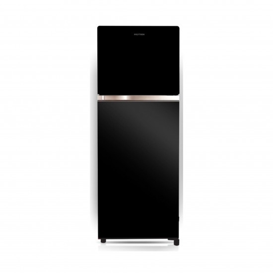 POLYTRON PRW 23 VX / LEMARI ES 2 PINTU 220 LITER INVERTER / BLACK GLASS DOOR KULKAS / PRW23VX