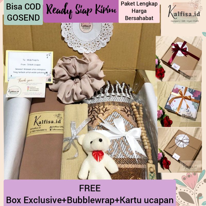 Hampers Gift Box Kado Pashmina Muslimah Cewek Birthday, Graduation, Anniversary, Wedding, Ulang Tahu