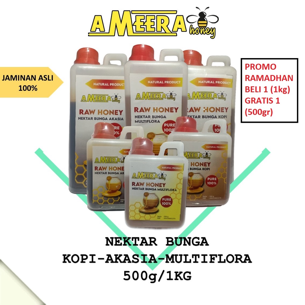 

Madu Murni Asli Ameera Honey Raw Honey Nektar Bunga 100% Alami Pure Natural Minuman Kesehatan