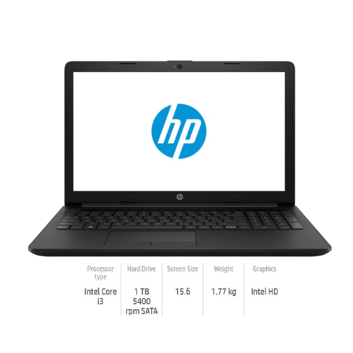 "HP 15-DA0030TU - Intel i3-7020U - 4GB - 1TB - 15.6" - Win10 - Resmi"