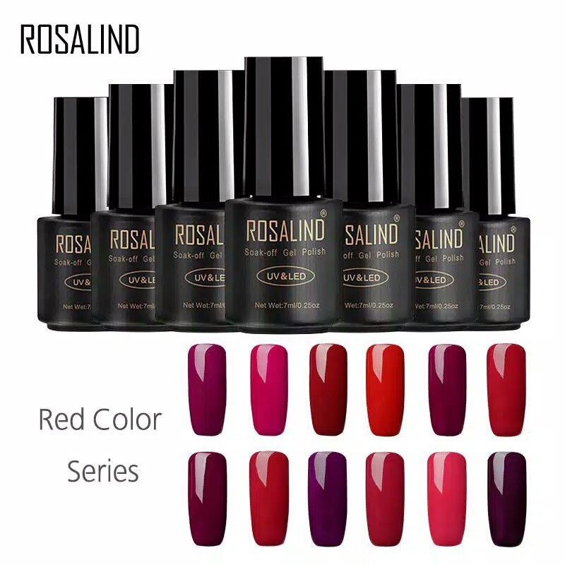 Rosalind RED COLOR SERIES Gel Nail Polish UV LED / Kutek / Cat Kuku Bagus Murah