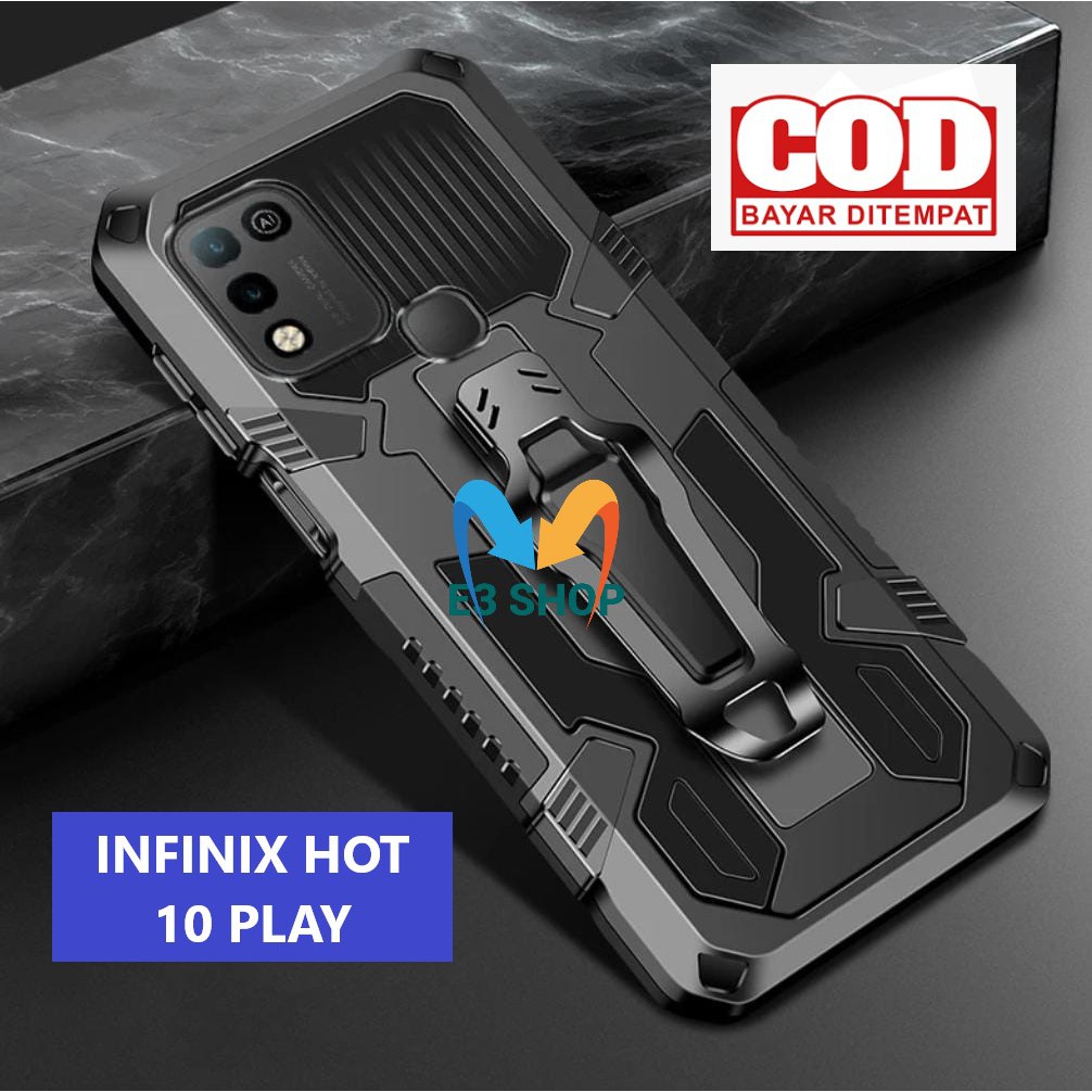 COD CASE HP INFINIX HOT 10 PLAY CASING STANDING BACK KLIP HARD CASE HP ROBOT NEW COVER CASE KONDOM H