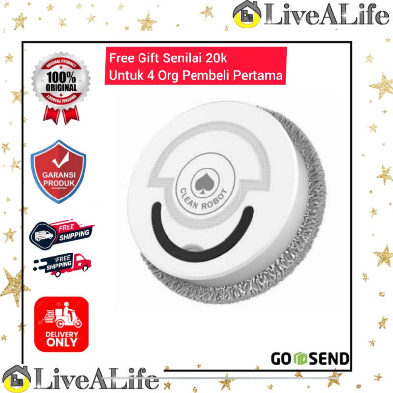 Clean Robot Alat Pel Sapu Otomatis