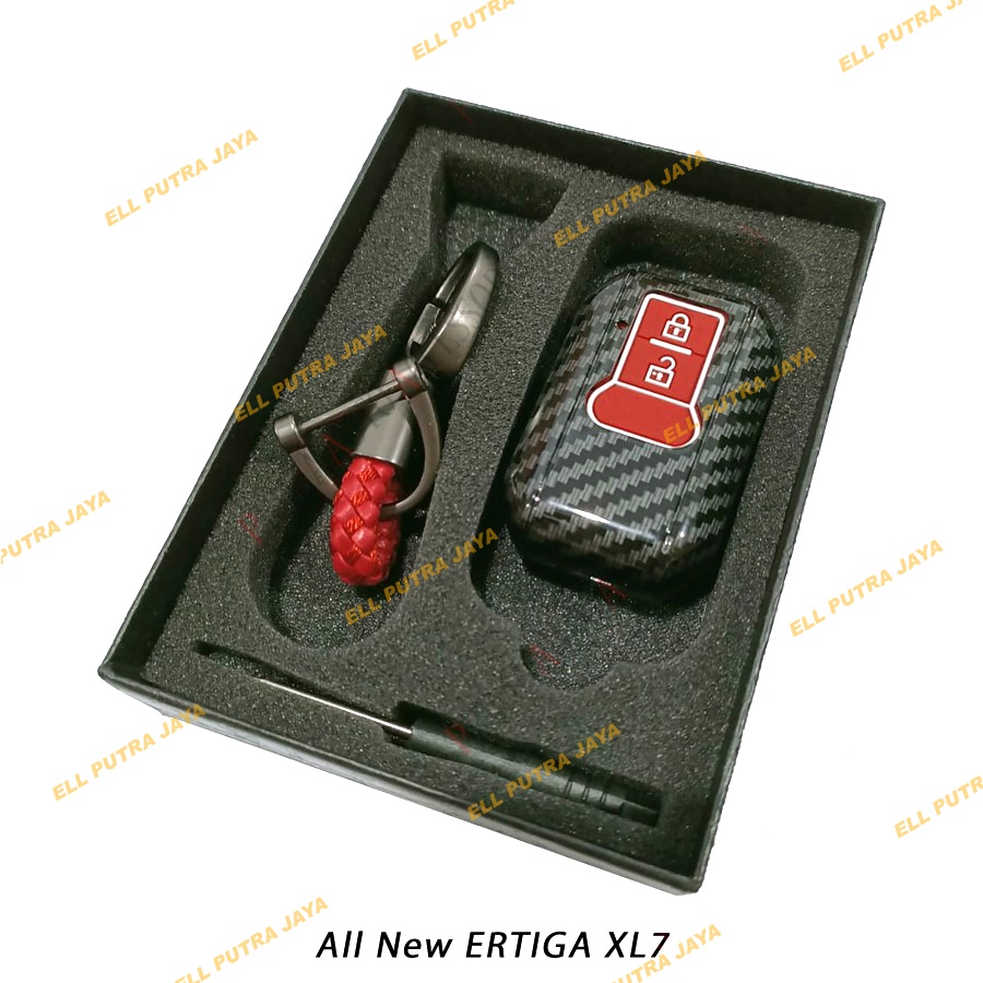 Casing Kunci Remote Mobil Carbon Fiber - All New ERTIGA XL7