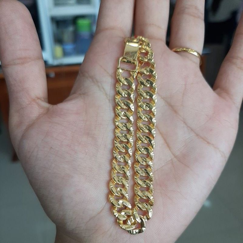 Gelang rantai sisik naga emas asli kadar 300