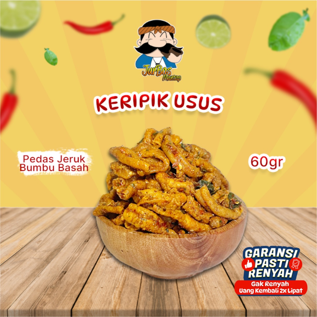 

Keripik Usus 60 gram Pedas Jeruk