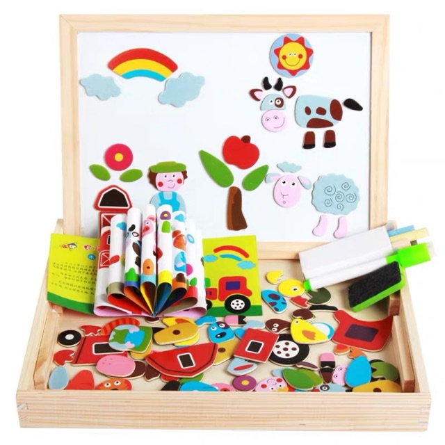 

Multifunction double side board magnet - papan tulis dua sisi - magnetic board - mainan edukasi anak