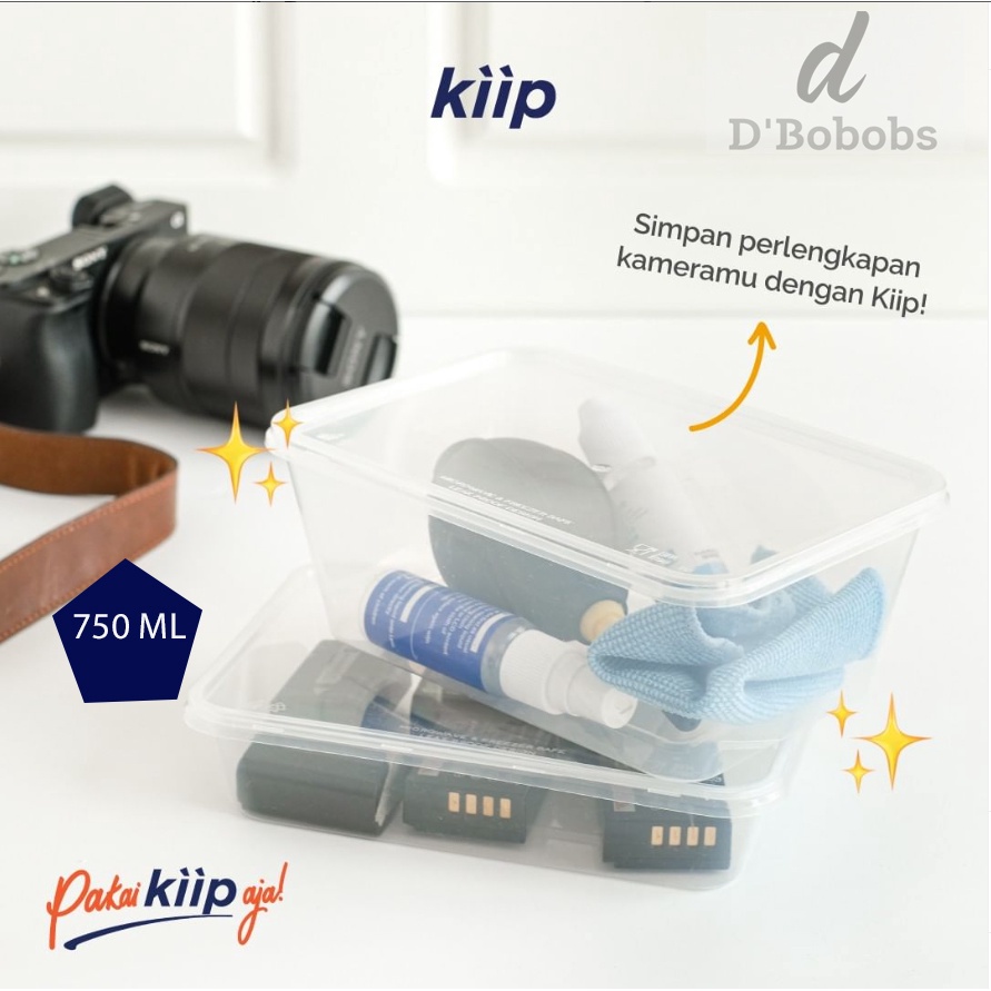 750 ML Kiip Thinwall Food Container Kotak Makan Box Plastik persegi panjang rectangel