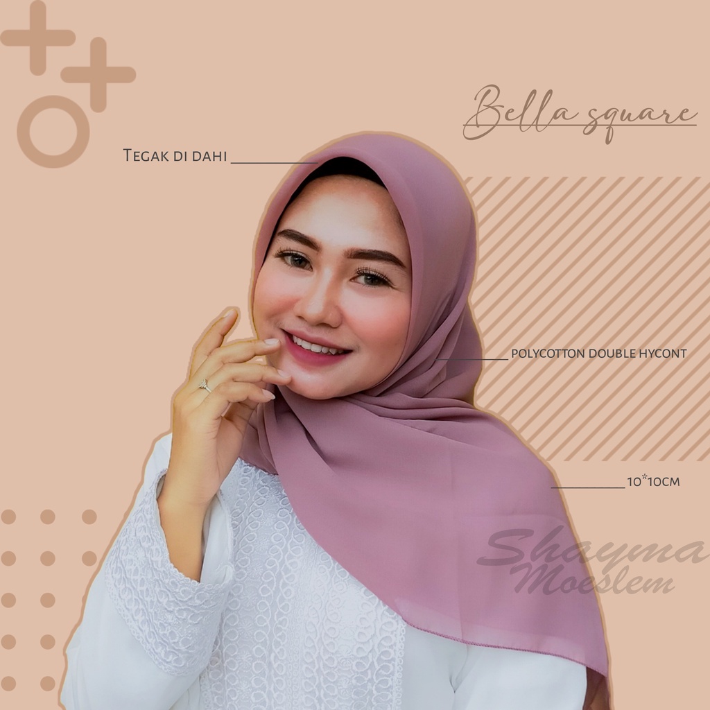 Segiempat Bellasquare Paris Premium 110x110cm / Hijab Segiempat Paris