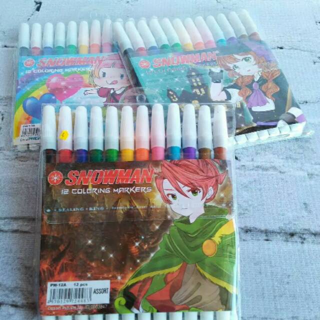 

Spidol 12 warna Snowman