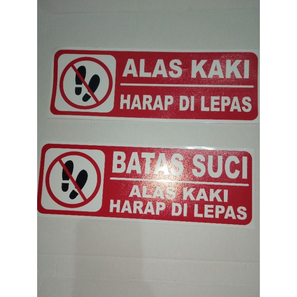 

STIKER BATAS SUCI MERAH 28X10CM
