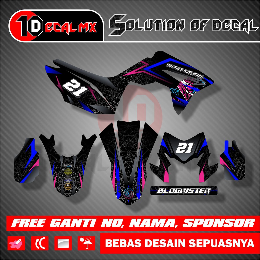 Decal CRF 150 L Blue simple hologram full body