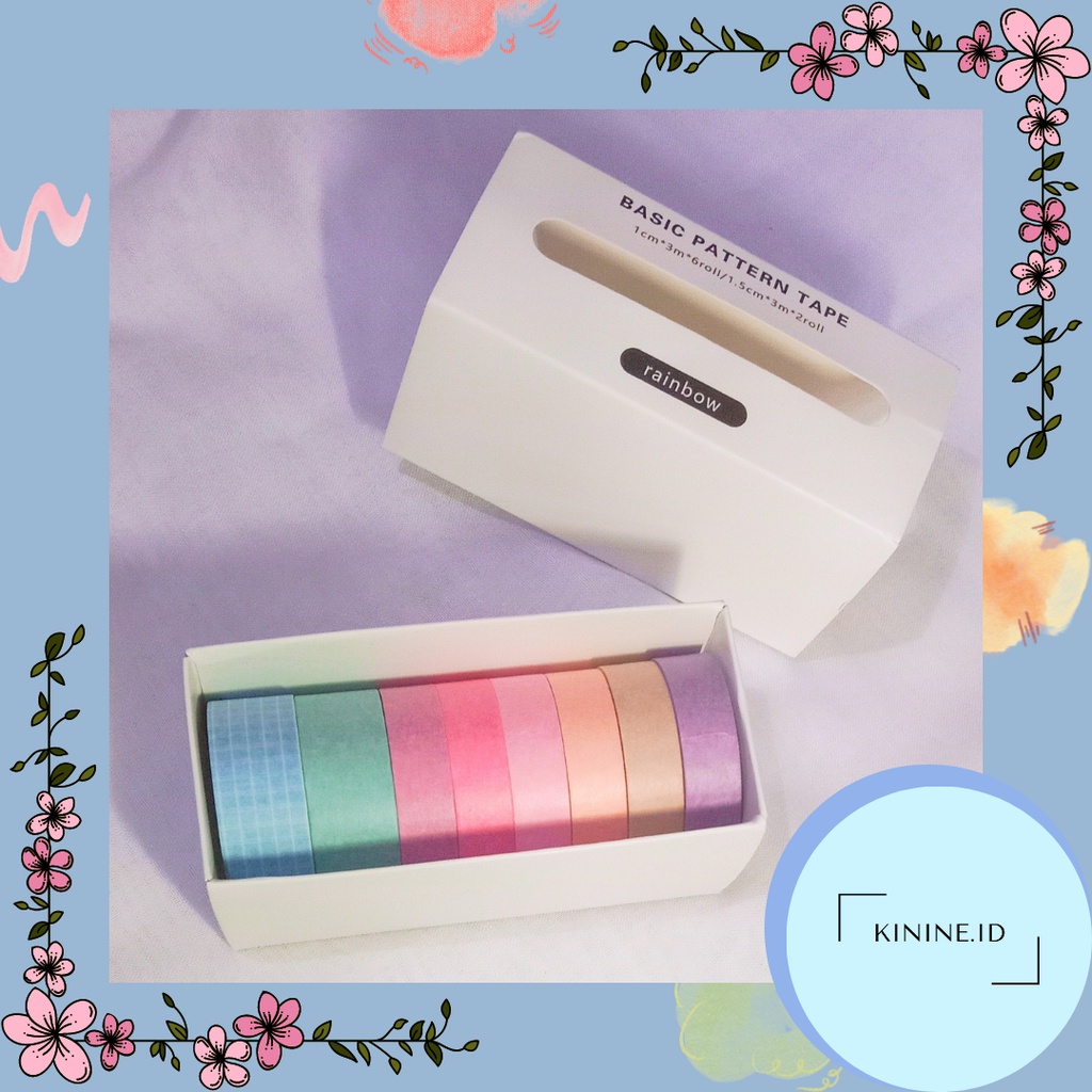 

Washi Tape Rainbow Pastel | Masking Washi Tape Dekorasi Journal Scrapbook