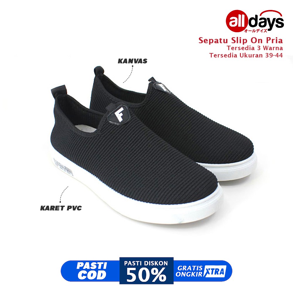 Faster Sepatu Sneakers Slip On Pria / Sepatu Casual Pria 2010-019 Size 39-44