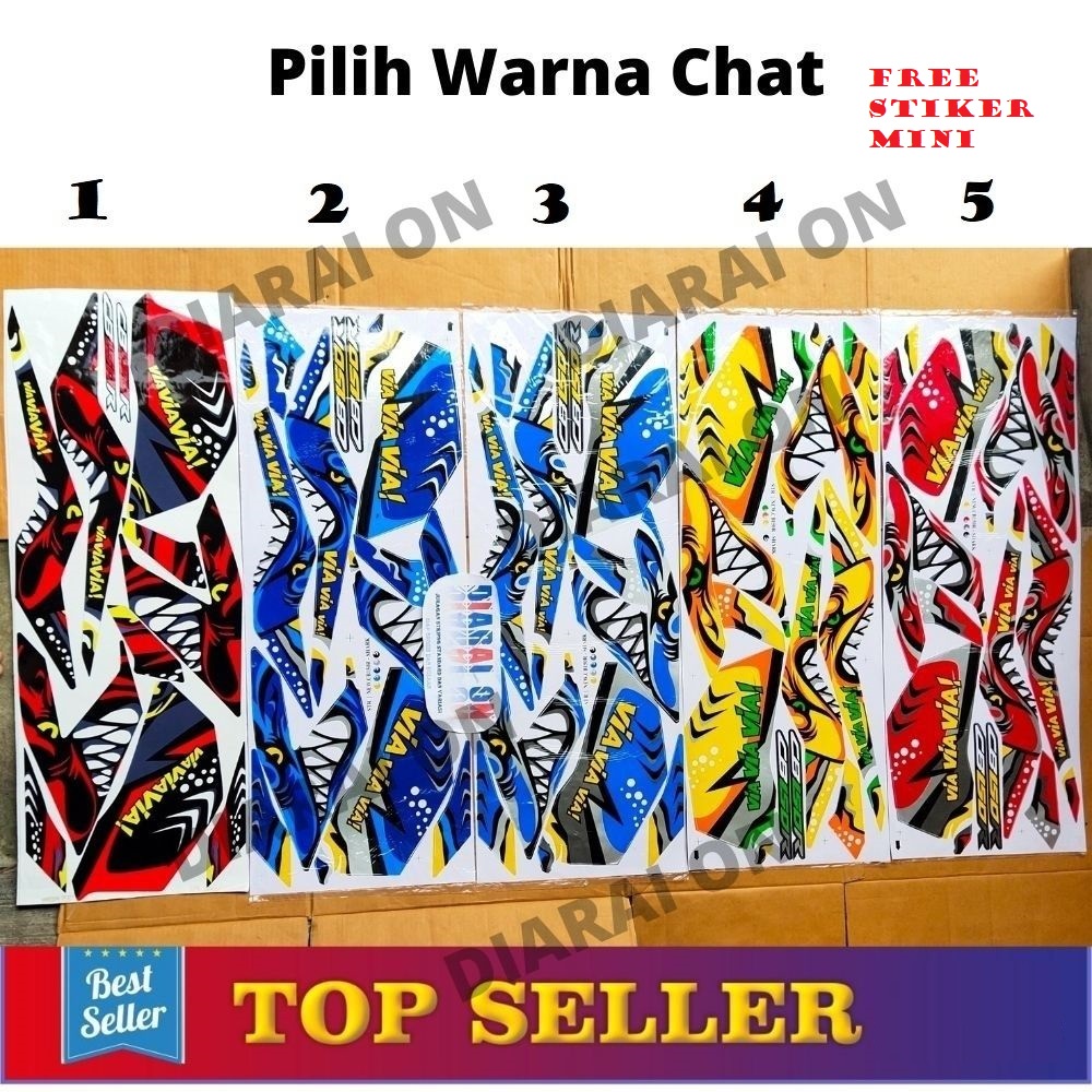 Striping Stiker Variasi Motor CB 150R - CB 2016 2017 - Via Shark Murah