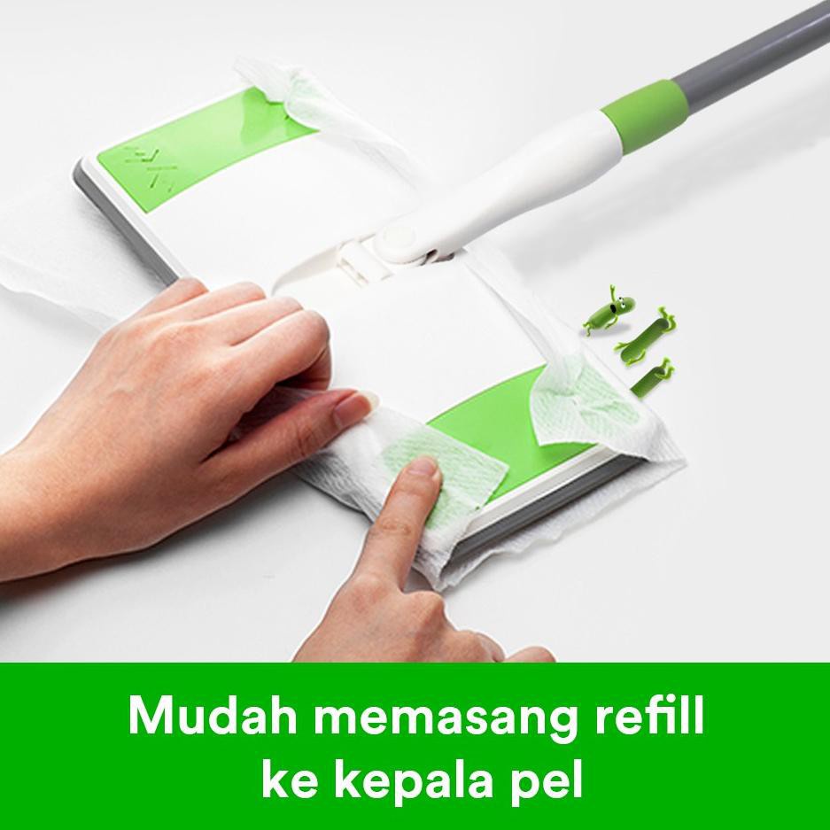 SCOTCH BRITE DRY / WET DISPOSABLE PAPER WIPER REFILLS / KAIN PEL KERING ISI ULANG EASY SWEEPER 20LEMBAR / KAIN PEL BASAH ISI ULANG EASY SWEEPER 8 LEMBAR