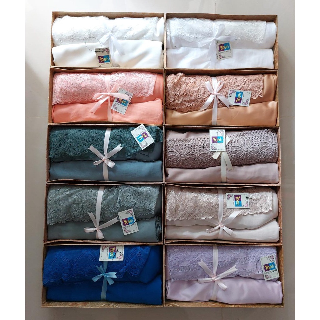 MUKENA POETI polos renda dada zara premium mukenah poety poeh murah grosir travelling hantaran box