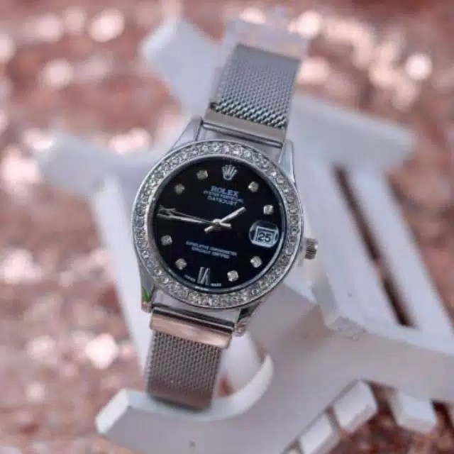 [✔COD] JAM TANGAN MAGNET PASIR TGL AKTIF // JAM TANGAN WANITA MURAH BATAM-Warna Random