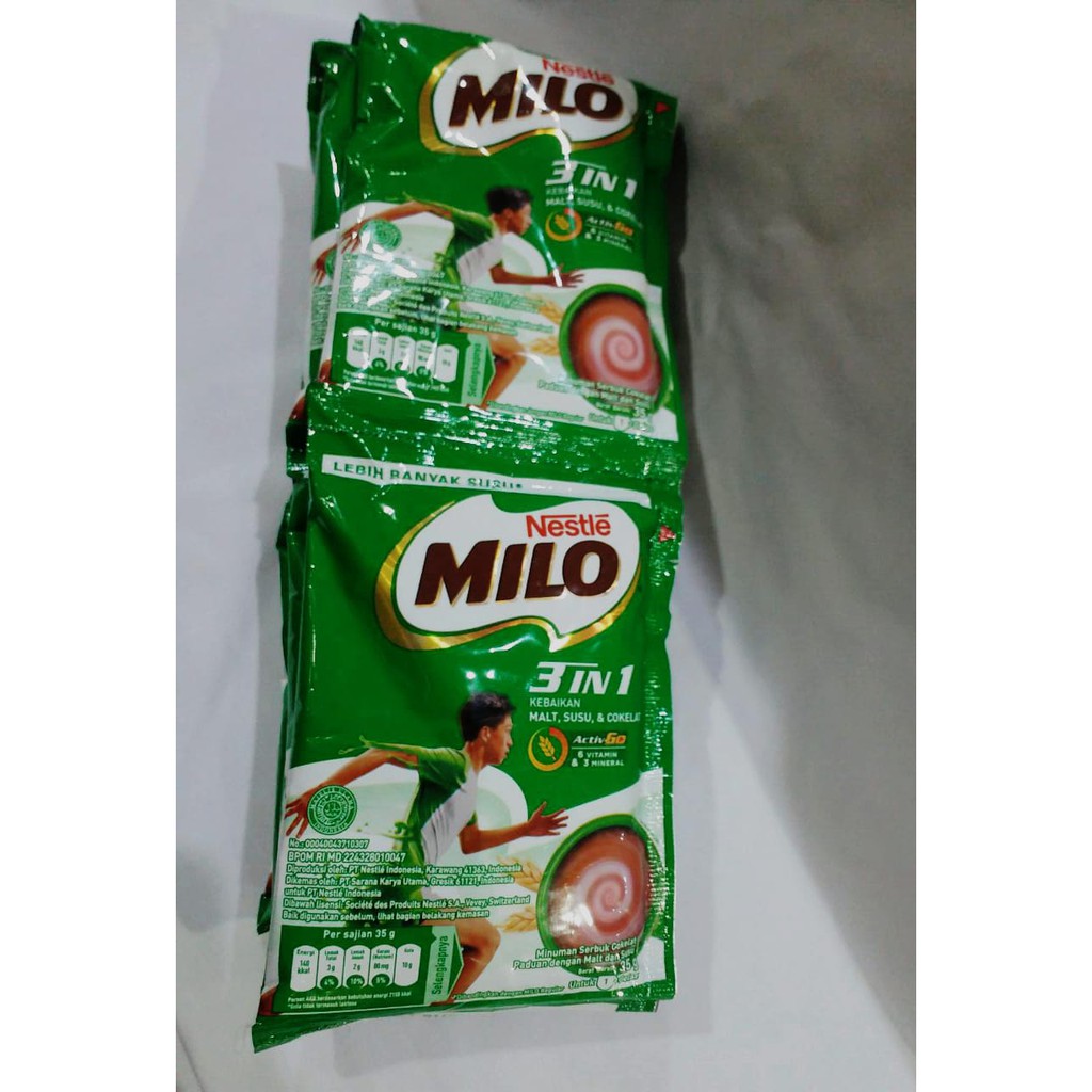 

Milo 3in1 saset 10x35g