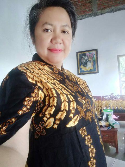 Batik Couple Gamis Cape Kelelawar Batwing