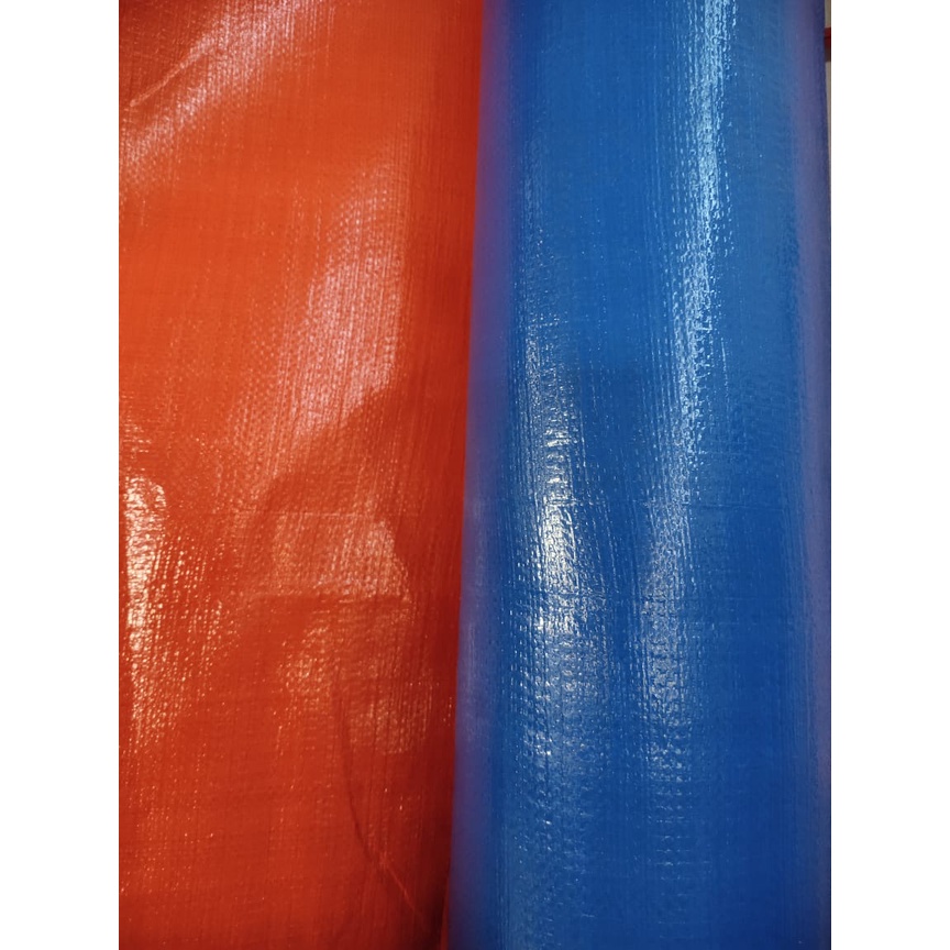 TERPAL JADI PLASTIK A12 KOREA BIRU ORANGE UKURAN 4X7 MTR