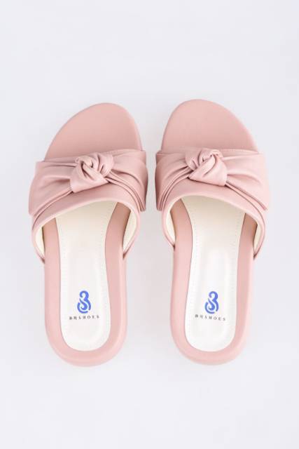 [SIAP KIRIM] BRShoes88 Pink Slip Sandal Flat Wanita