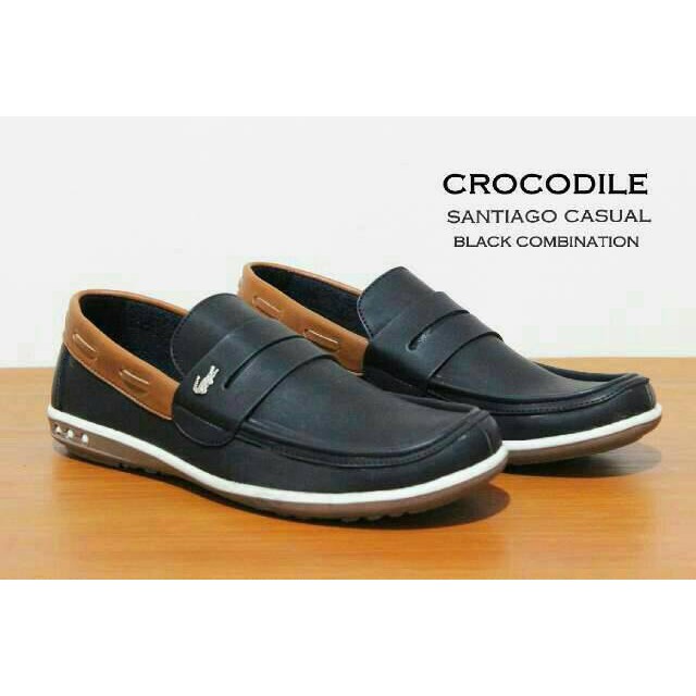 SEPATU CASUAL SLIP ON PRIA CROCODILE PREMIUM