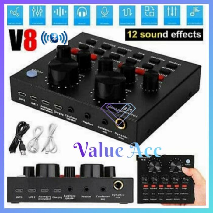 Sound Card V8 Mixer Soundcard V8 Mixer Audio Usb External Soundcard