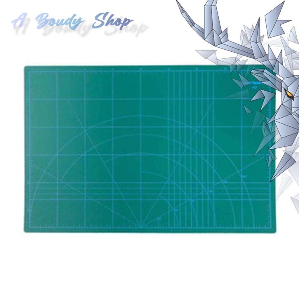 

Taffware Work Cutting Mat Pad A3 45x30 cm Alas Potong Kertas Kain Kulit DIY Pola Grid Akurat Simetris Lunak