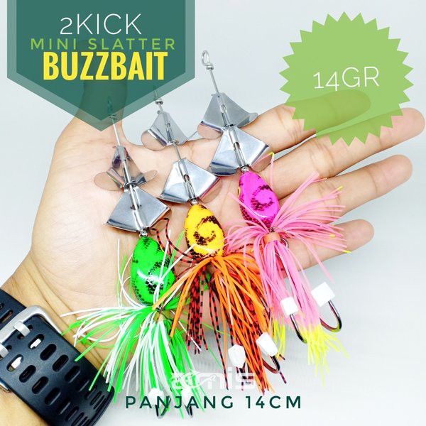 Spesial Mini Slatter Buzz Bait 2Kick Umpan Casting Gabus Toman Terlaris