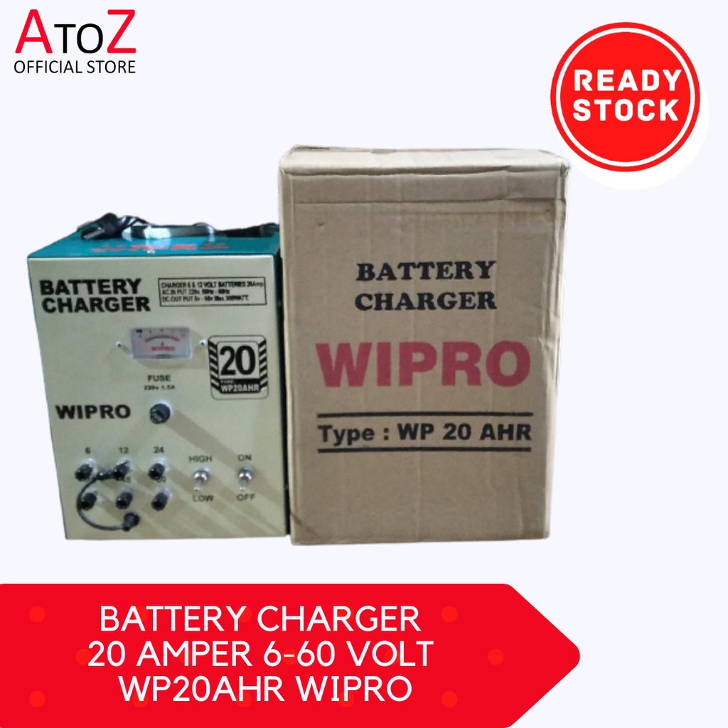 BATTERY CHARGER 20 AMPER 6-60 VOLT WP20AHR WIPRO