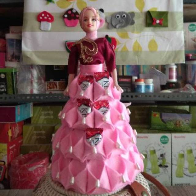 Boneka Barbie Princess Permen Bahan Flanel Lebaran
