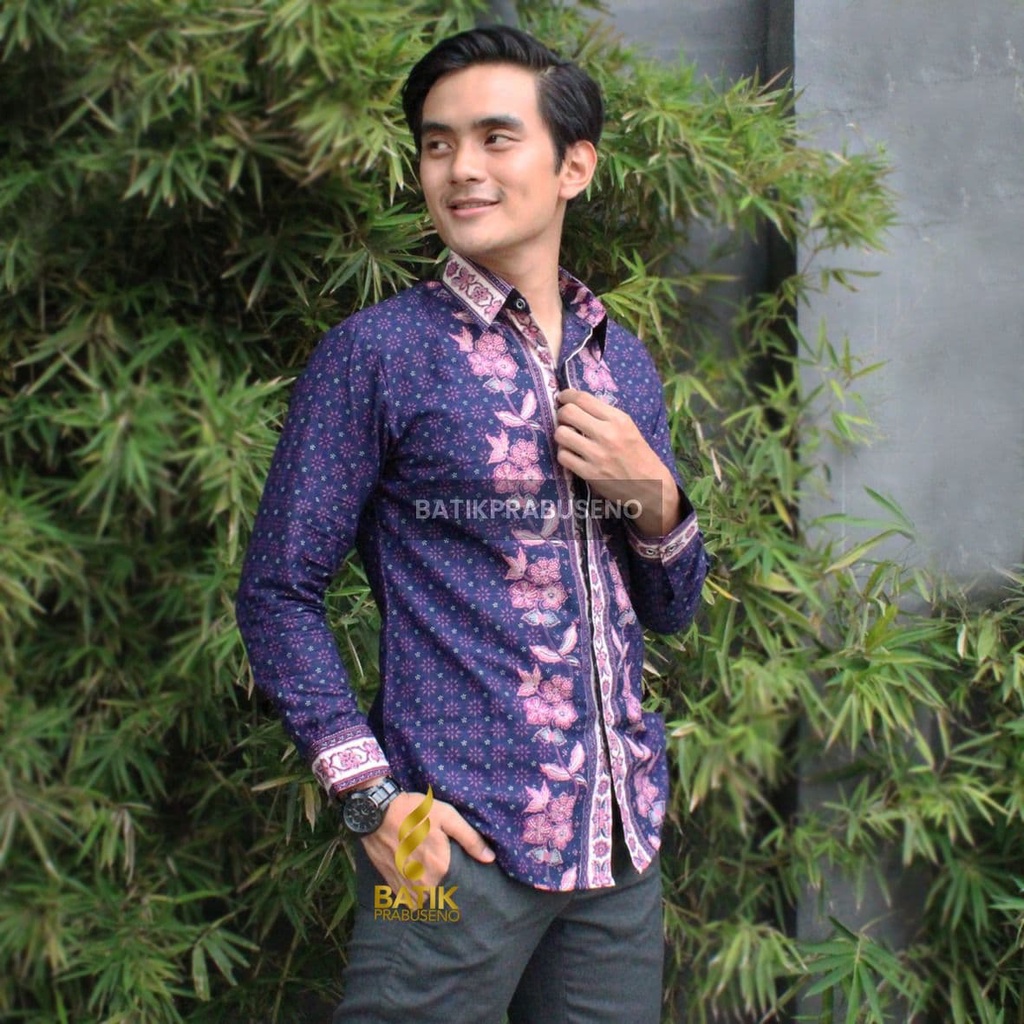 Kemeja Batik Pria Slimfit Lengan Panjang Original Batik Prabuseno Batik Couple Seragam Batik Seragam