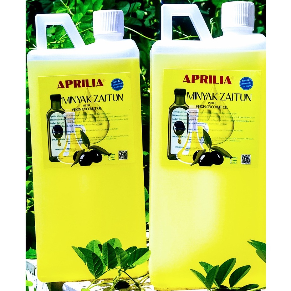Ay00 MINYAK ZAITUN VCO APRILIA 1 LITER / minyak urut
