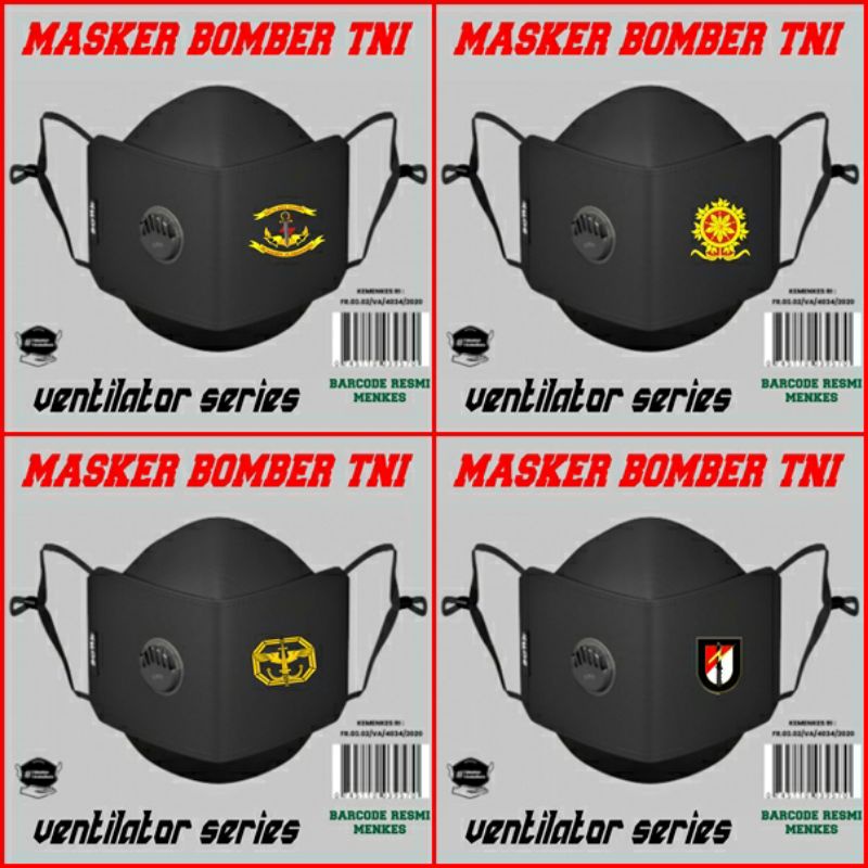 Masker Premium Bomber TNI AD AU Al Kopaska kopassus Denjaka PASKHAS Raider marinir Dll