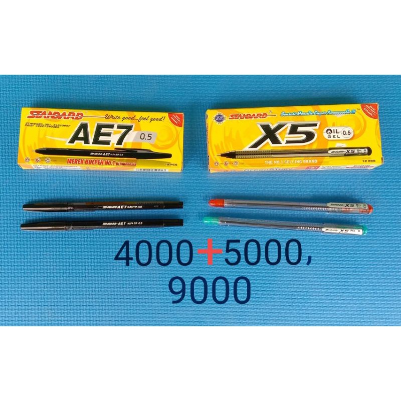 

BOLPONT STANDARD PAKET HEMAT BOLPOINT, 2 STANDARD AE7 + 2 STANDARD X5, 1 PAKET ISI 4.
