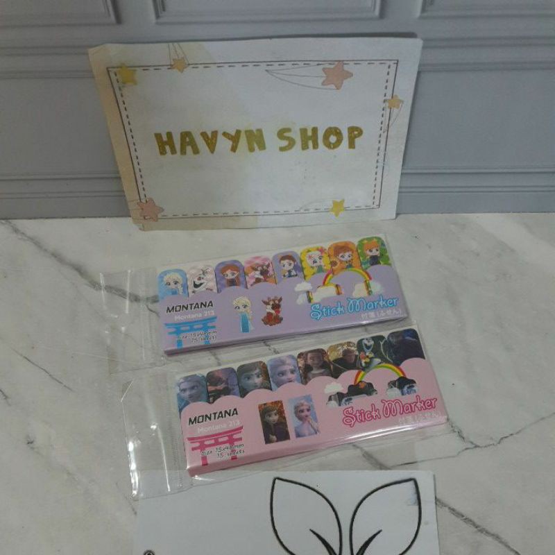 Post it KERTAS kecil (8) gambar/stick marker/pembatas kertas karakter/sticky notes/note marker-FROZEN